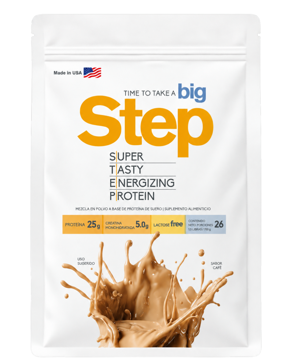 Proteína con Creatina Step — Café